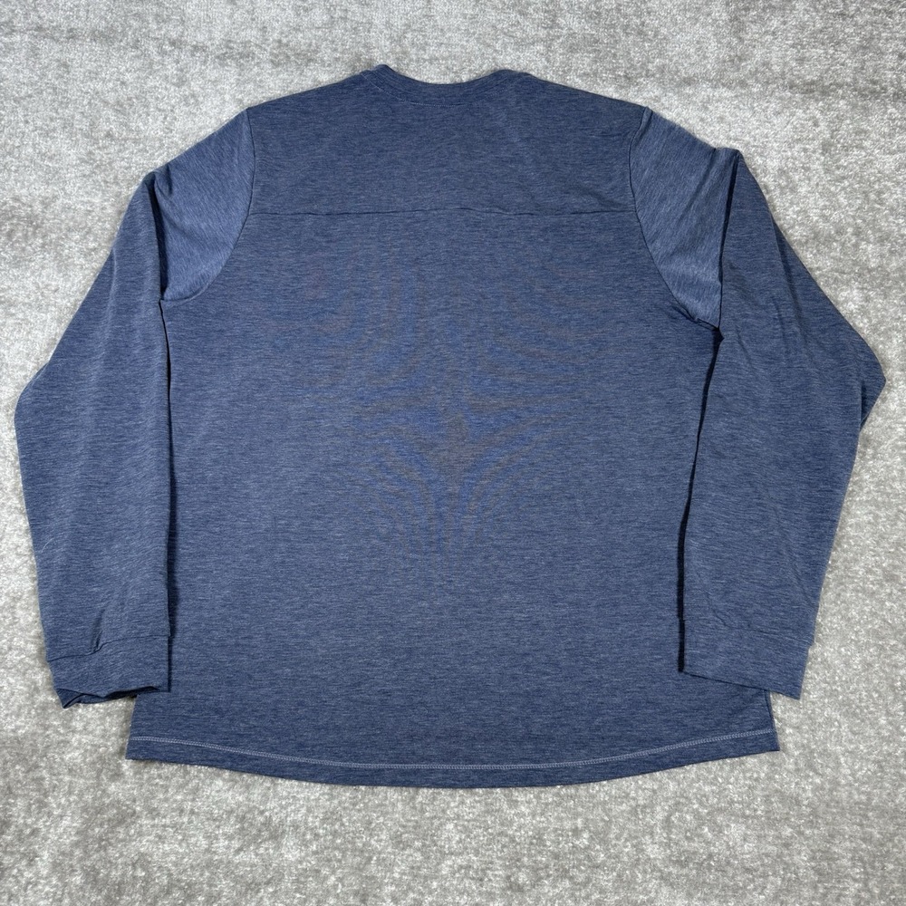 Outdoor‎ Research Henley Shirt Men's Large Blue Aberdeen Long Sleeve *Flaw* - Picture 2 of 8